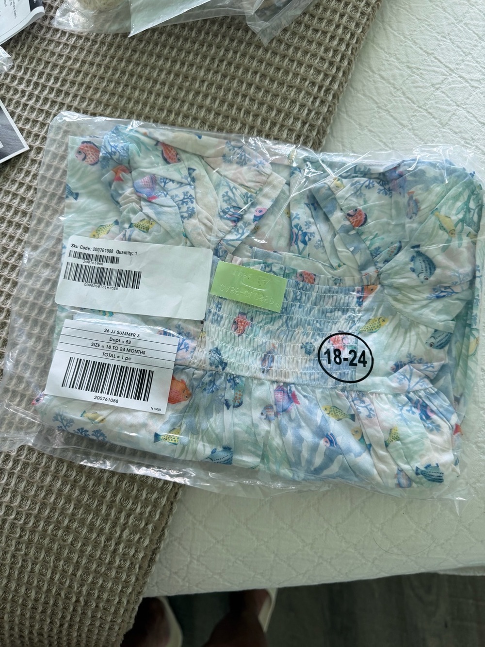 Jamie and Jack 18 to 24 months coral dress new with tags